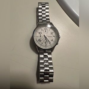 Women’s Boyfriend Fossil Watch Silver